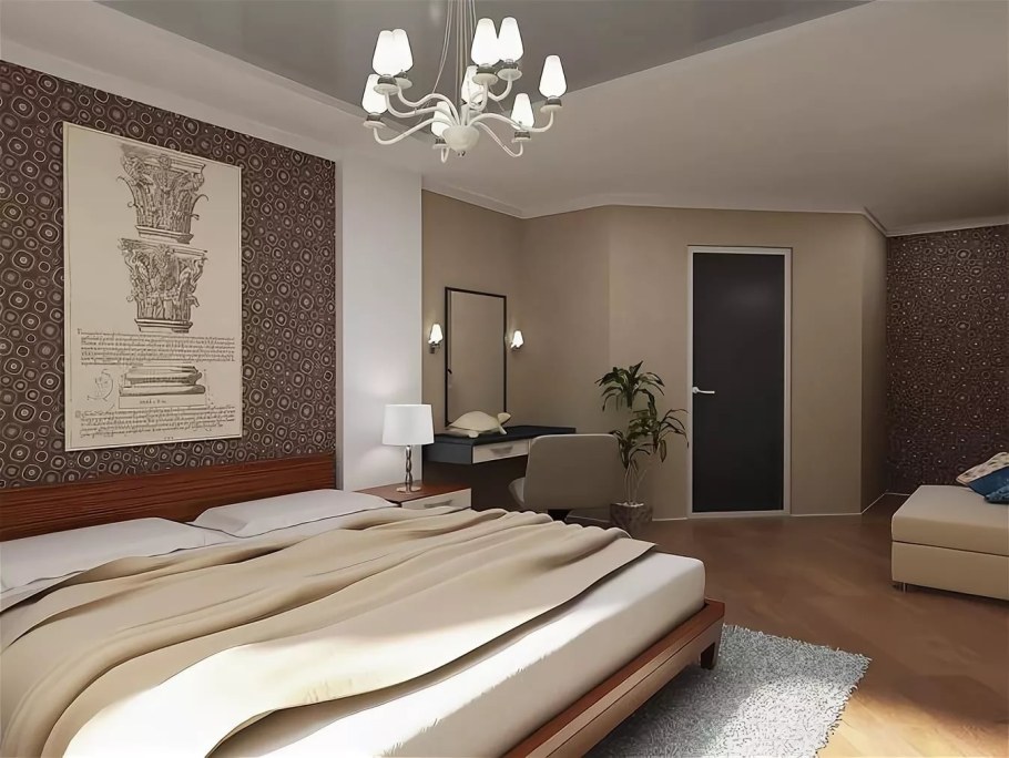 Интерьер в бежево коричневых тонах