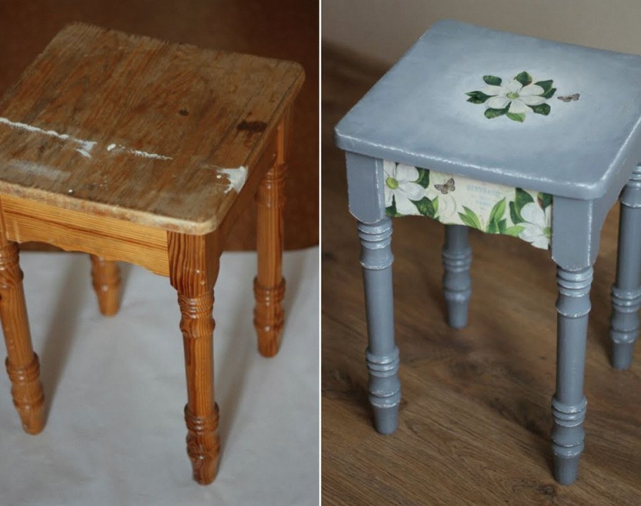 Переделать старый табурет