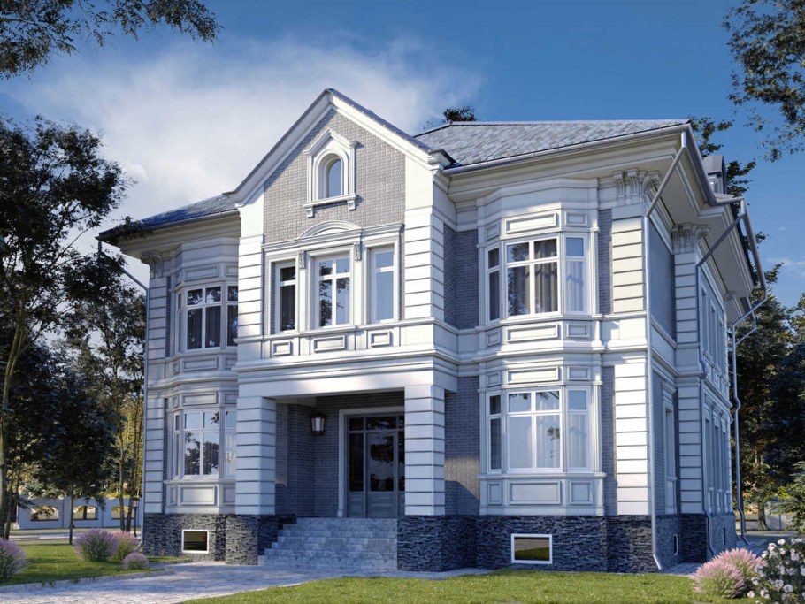 Отделка фасада лепниной