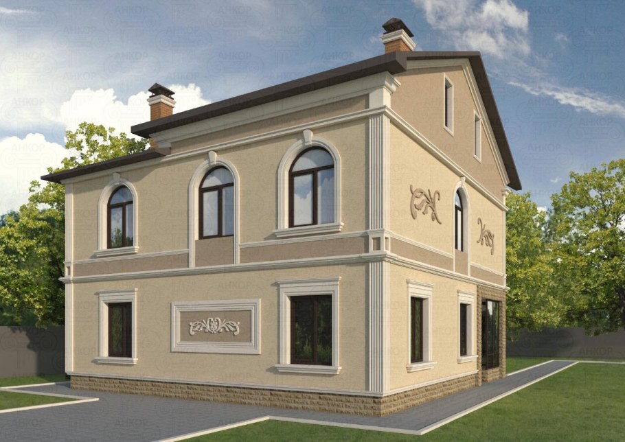 Декор фасада частного дома