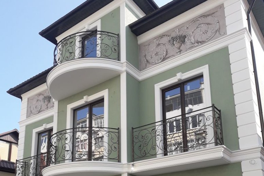 Красивая штукатурка фасада