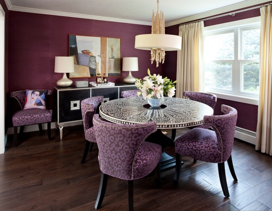 Лиловый цвет в интерьере