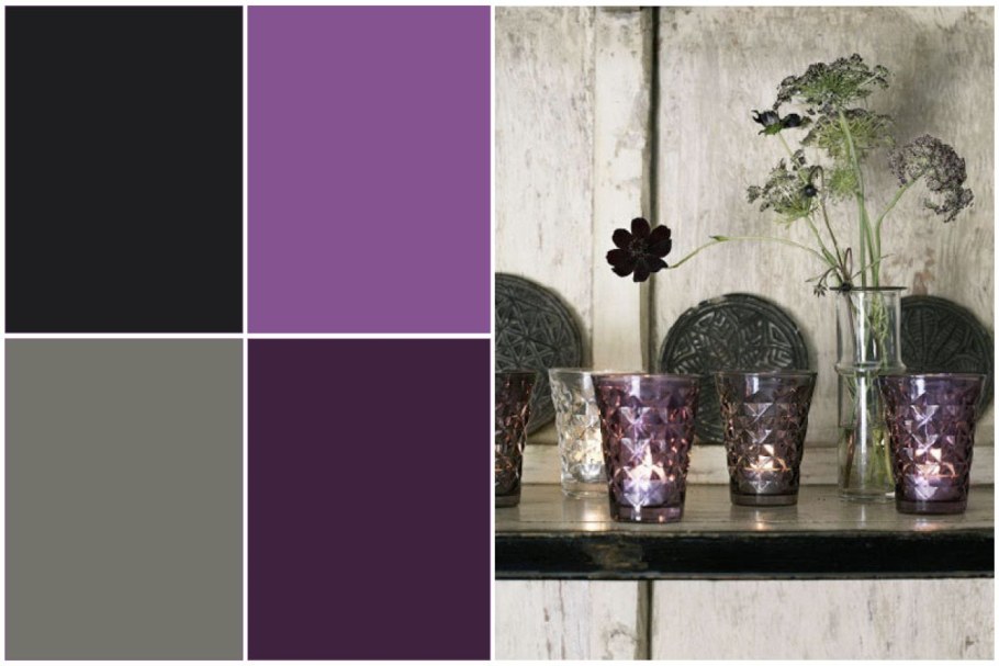 Цветовые сочетания с фиолетовым