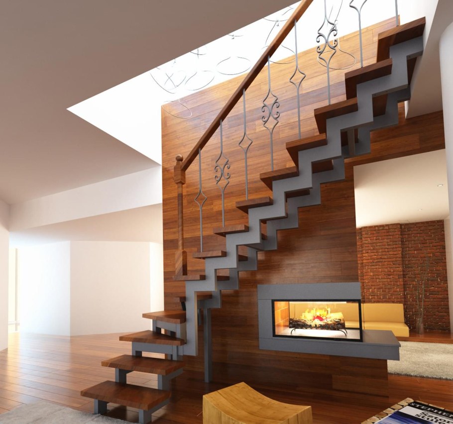 Лестница на монокосоуре г образная