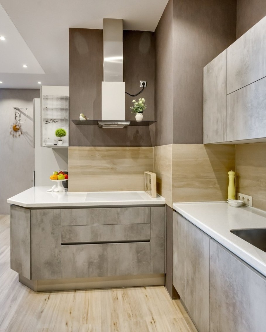 Кухонный гарнитур с внешним углом