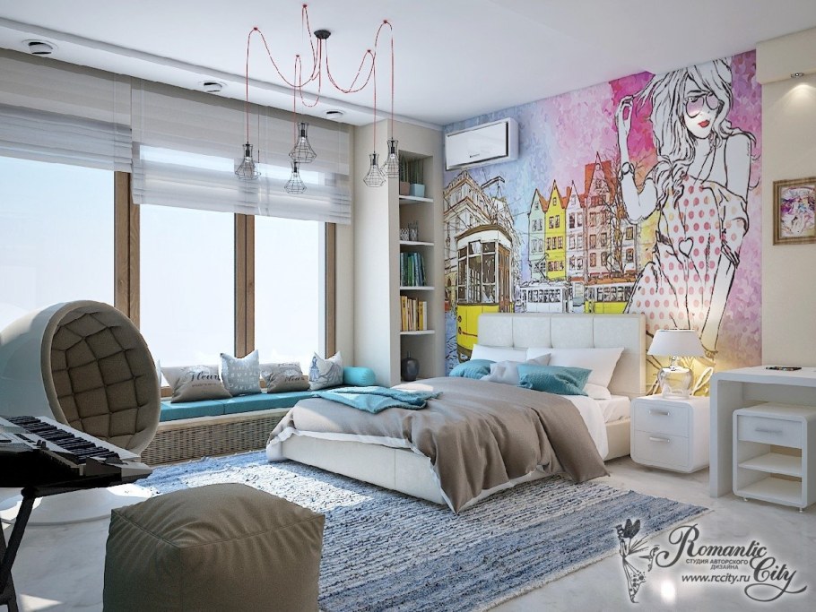 Комната для девочки подростка в современном стиле