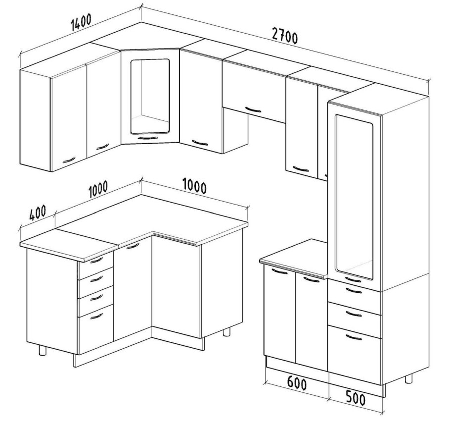 Кухня Жасмин 1,2 *1, 4