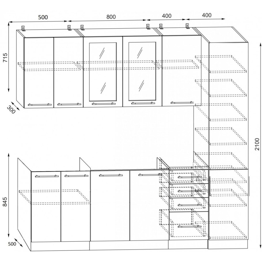 Кухонный гарнитур София 3d