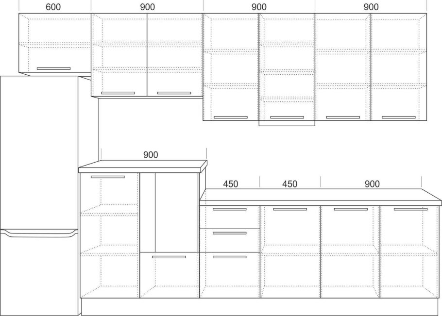 Высота верхних кухонных шкафчиков