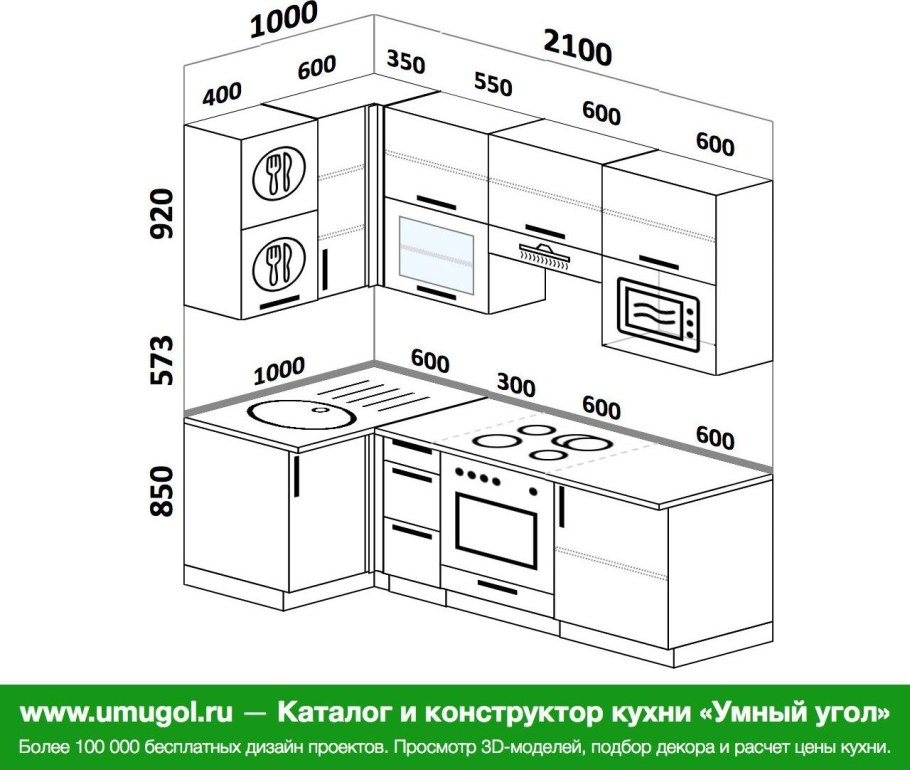 Размер кухни мебель стандарт
