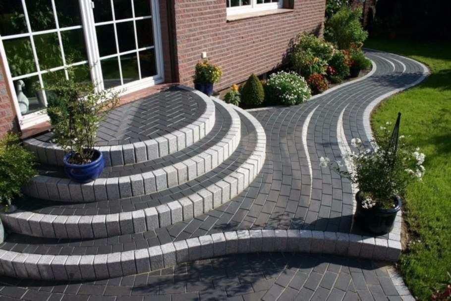 Полукруглые ступени для крыльца