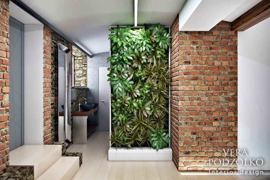 Перегородка из искусственных растений