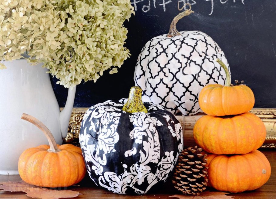 Декор из тыквы декоративной