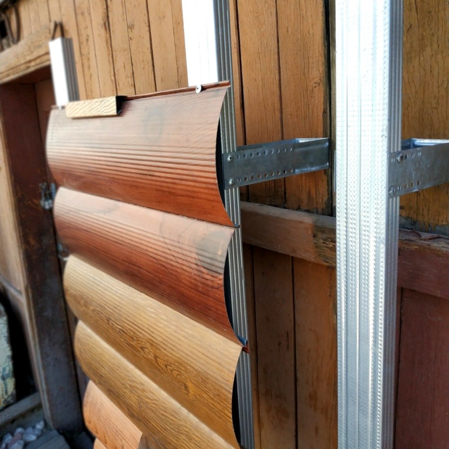 Металлосайдинг блок Хаус монтаж