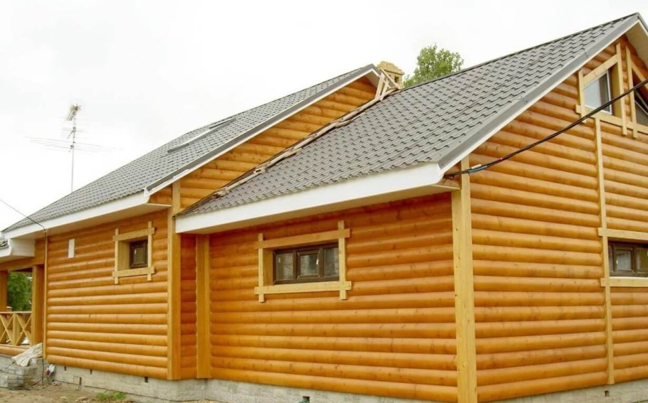 Обшивка бани блок хаусом