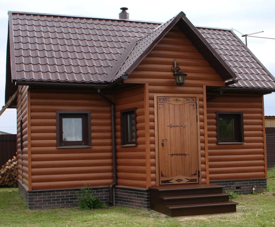 Обшивка бани блок хаусом снаружи