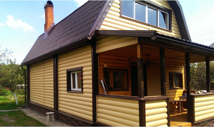 Брус Хаус сайдинг виниловый