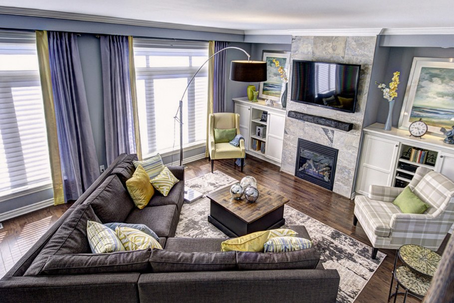 Гостиная неправильной формы