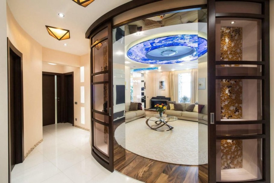 Радиусные стеклянные перегородки