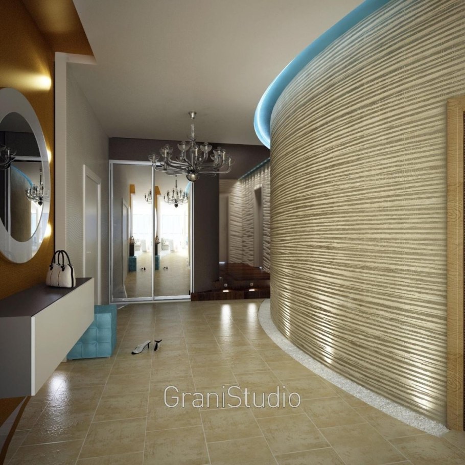 Коридор с круглой стеной