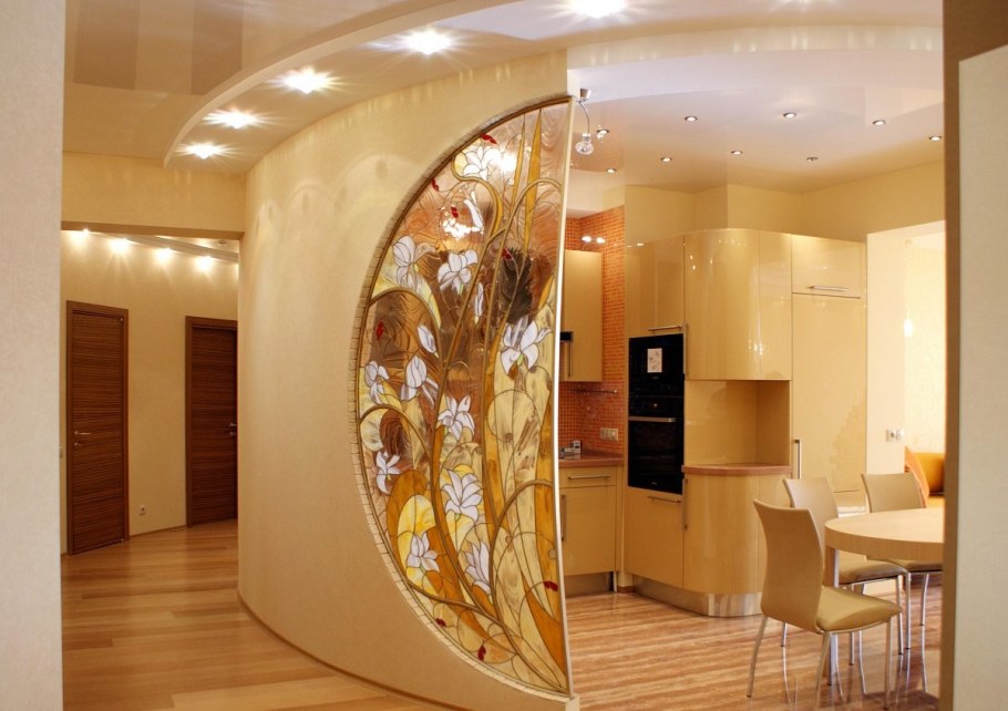 Витражные межкомнатные перегородки