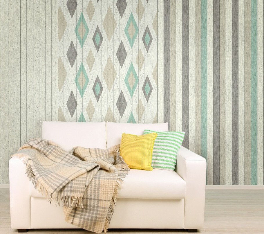 Обои виниловые Elysium ромбы бежевые 0.53 м 74501