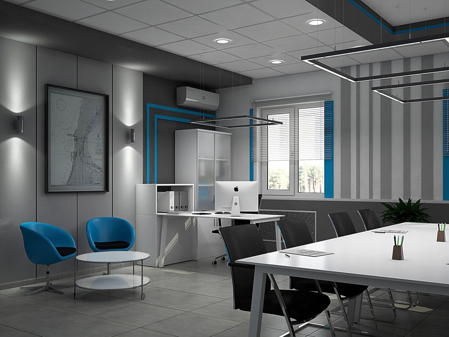 Дизайнерский интерьер офиса