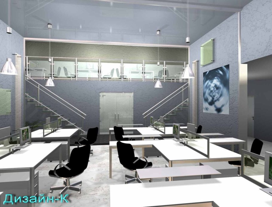 Офисный интерьер хайтек