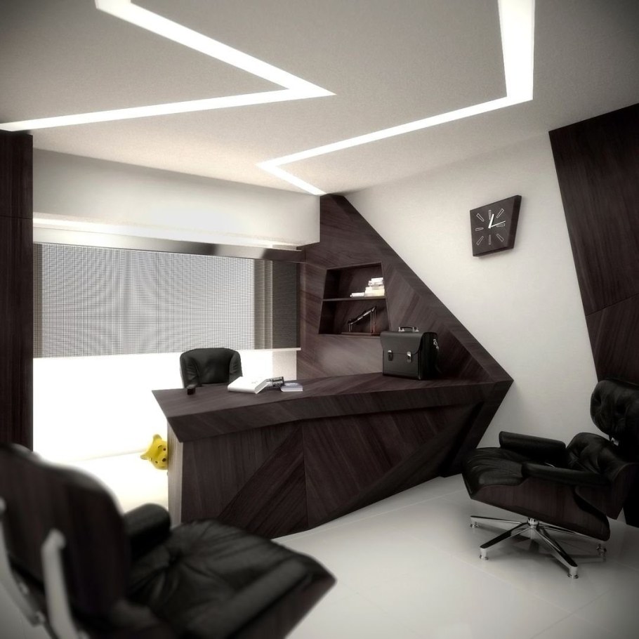 Кабинет в стиле Хай тек