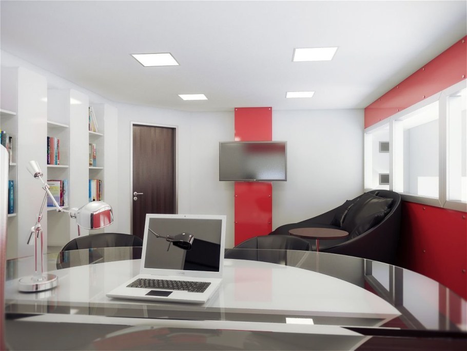 Кабинет в стиле Хай тек