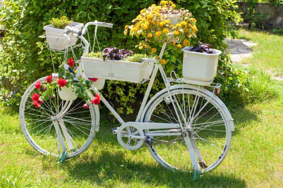 Велосипед цветник