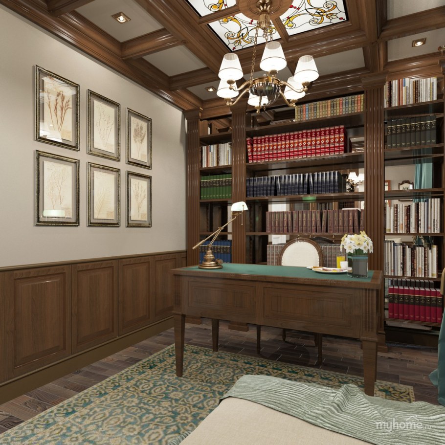 Кабинет руководителя в английском стиле