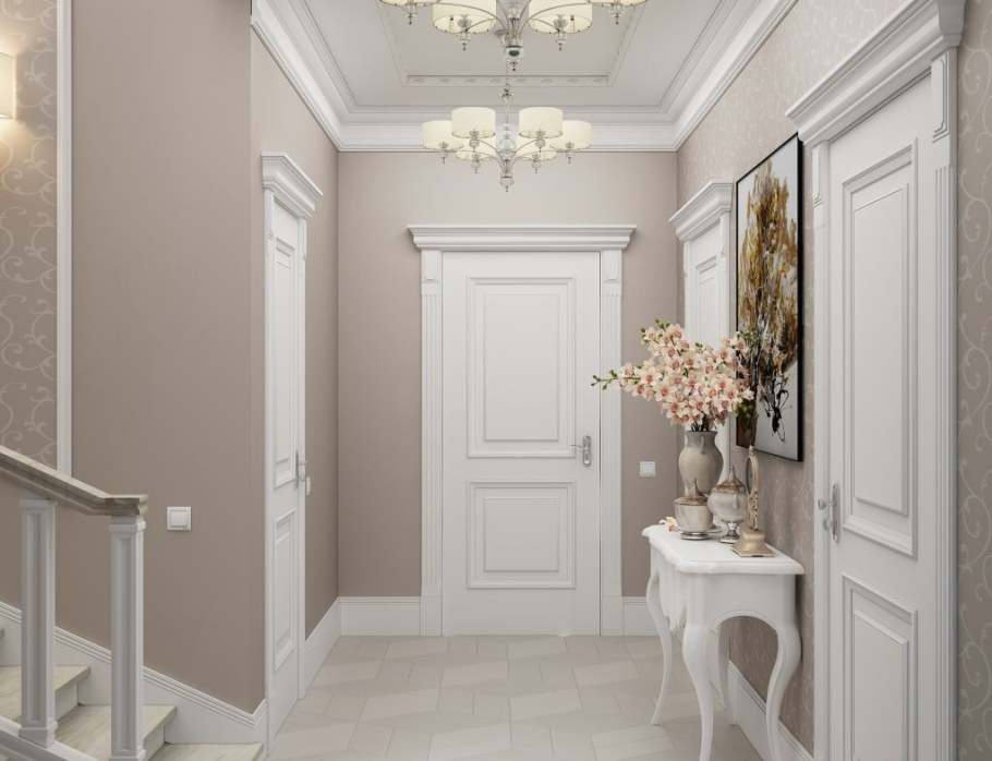 Прихожая в современном классическом стиле