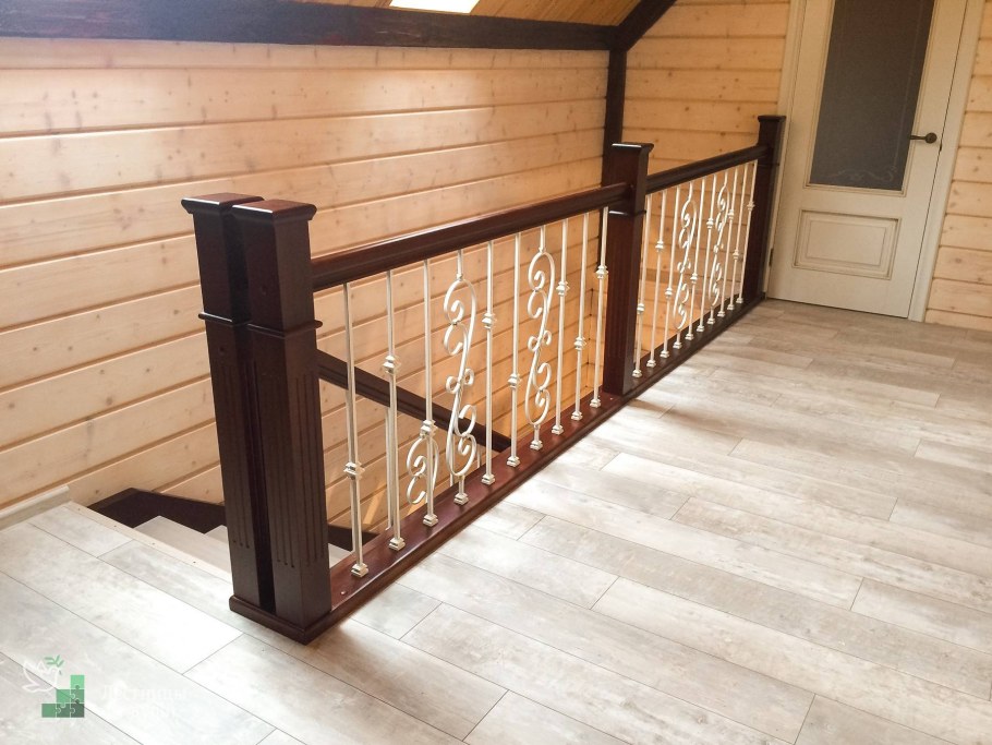 Деревянные ограждения для лестниц в частном доме