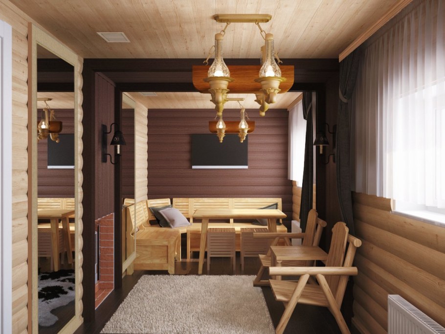 Отделка предбанника