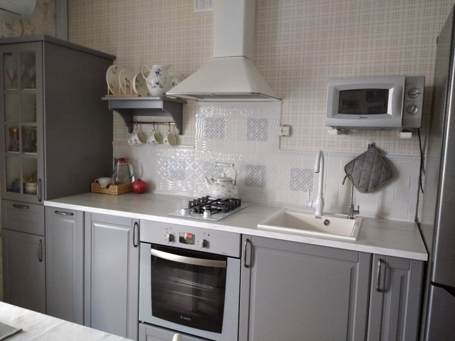 Кухня икеа КНОКСХУЛЬТ серая