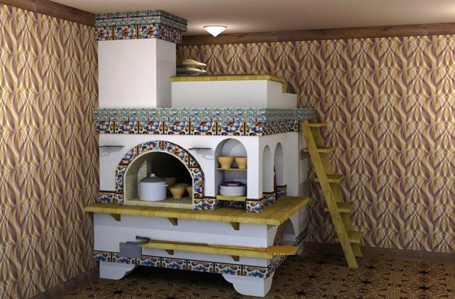 Печь Мазанка с лежанкой