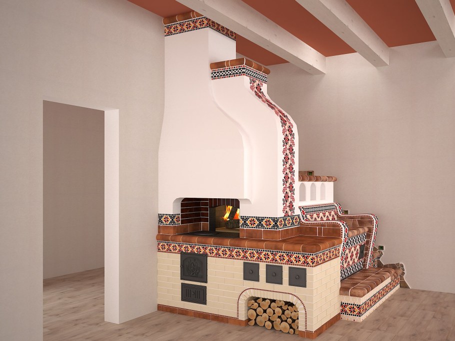 Печь Мазанка с лежанкой