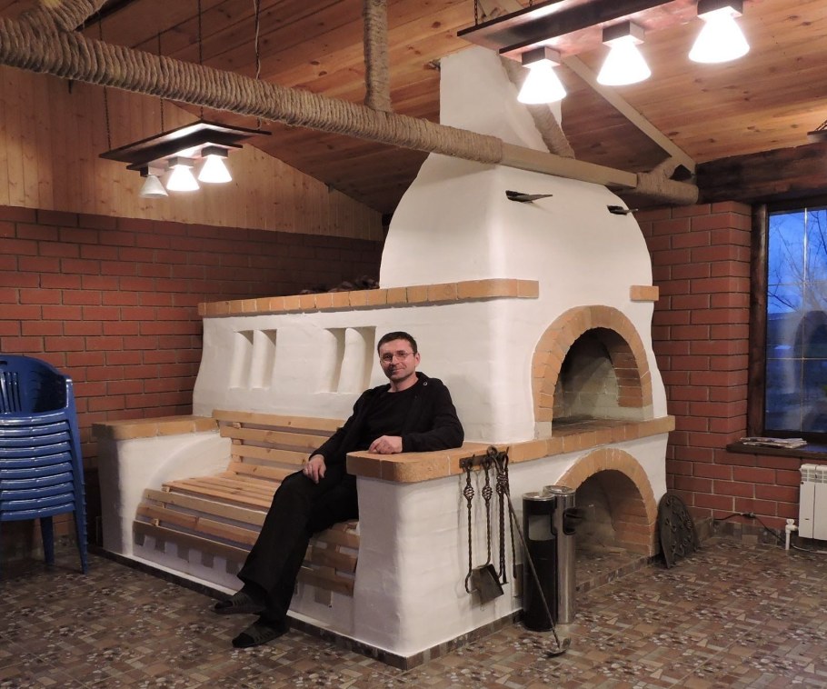 Русская печь Кузнецова с лежанкой и подтопком