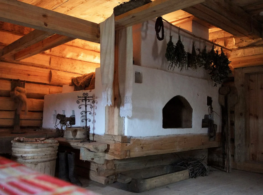 Печь древняя Русь с лежанкой