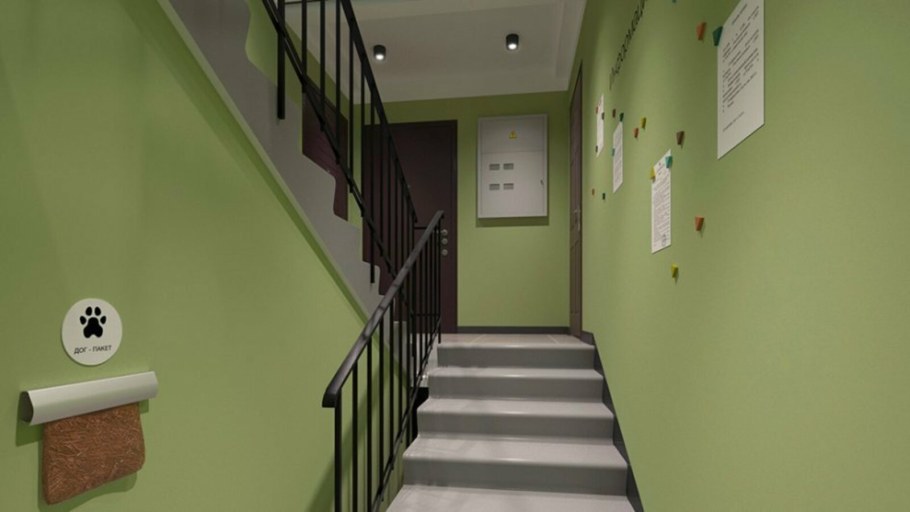 Цвет стен в подъезде