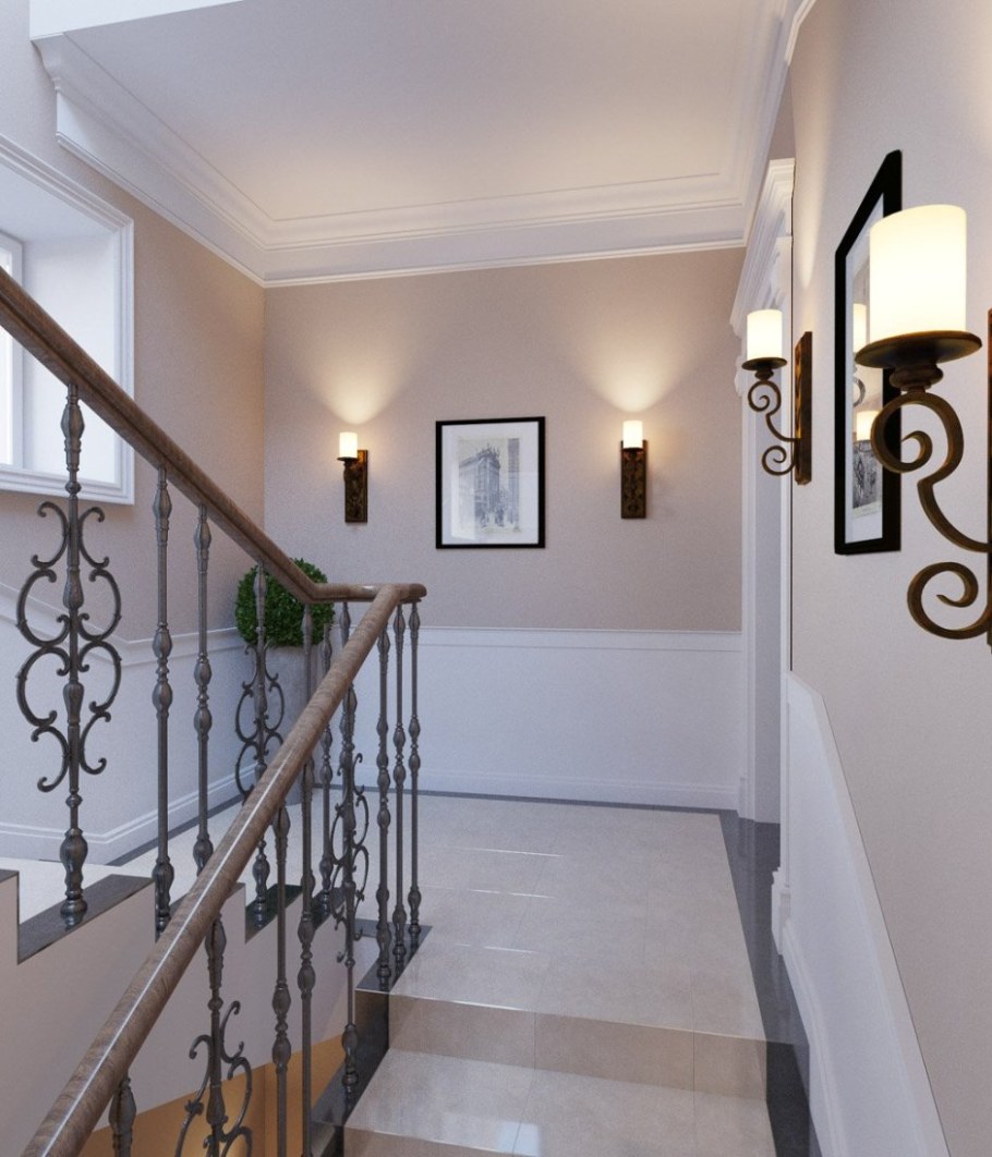 Бра на лестнице в частном доме