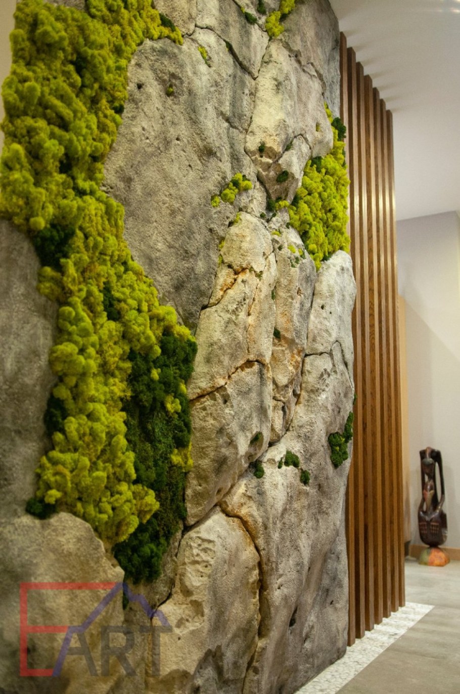 Имитация камня в интерьере