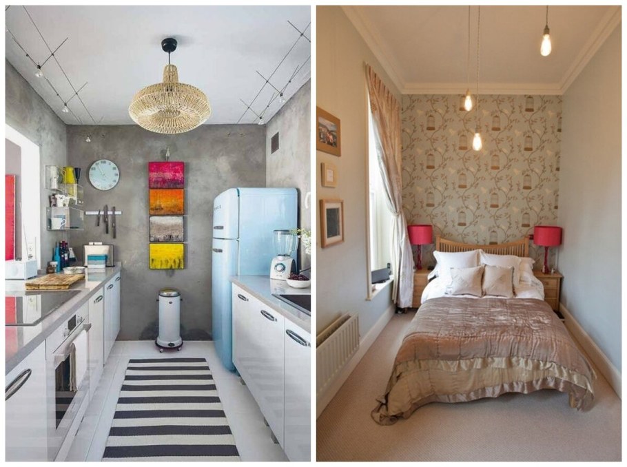 Дизайнерские решения в узких комнатах