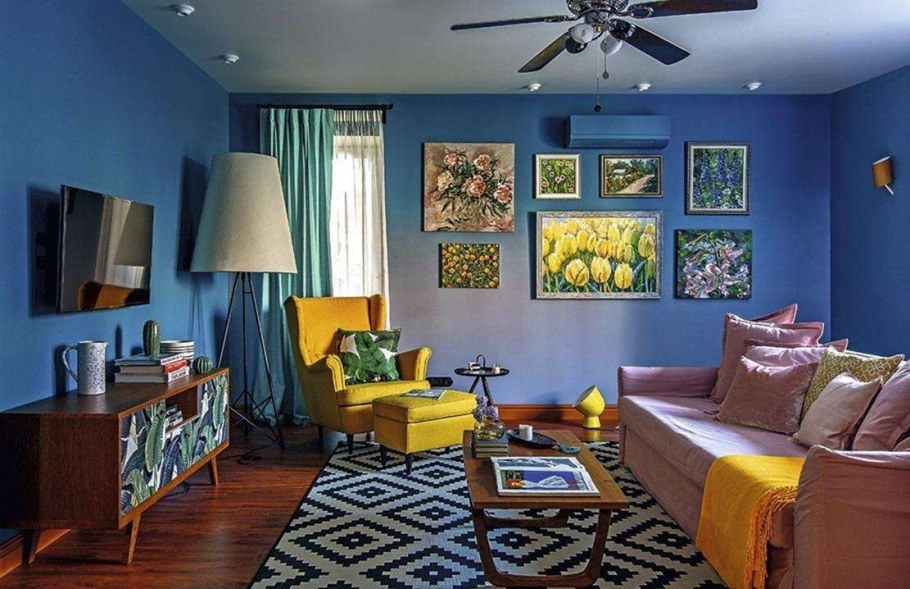 Контрастные цвета в интерьере