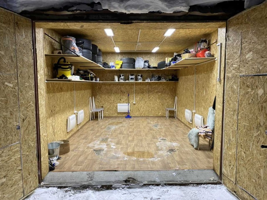 Отделка гаража ОСП