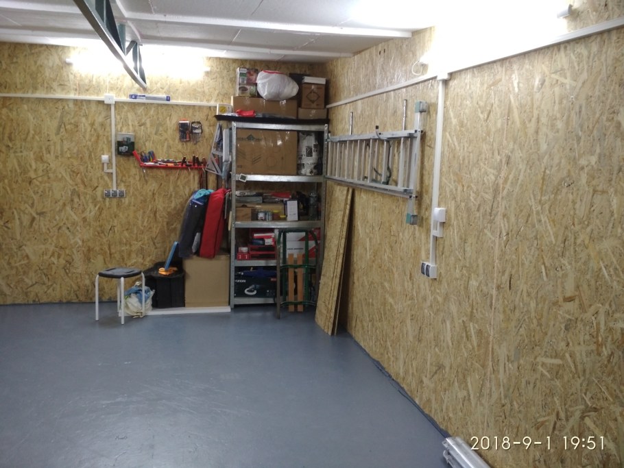 Отделка гаража ОСБ