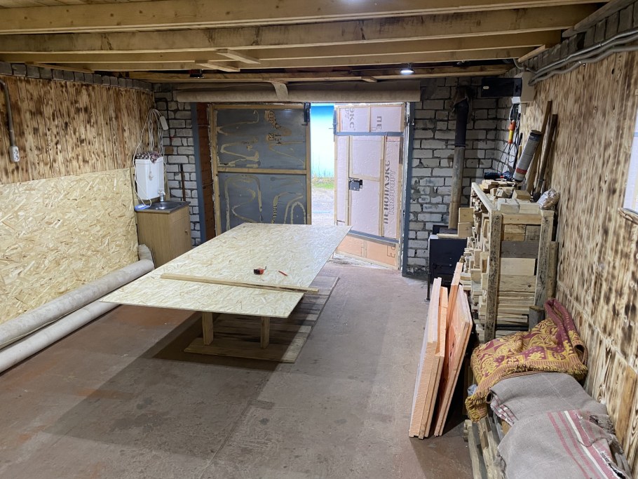 Отделка гаража ОСБ