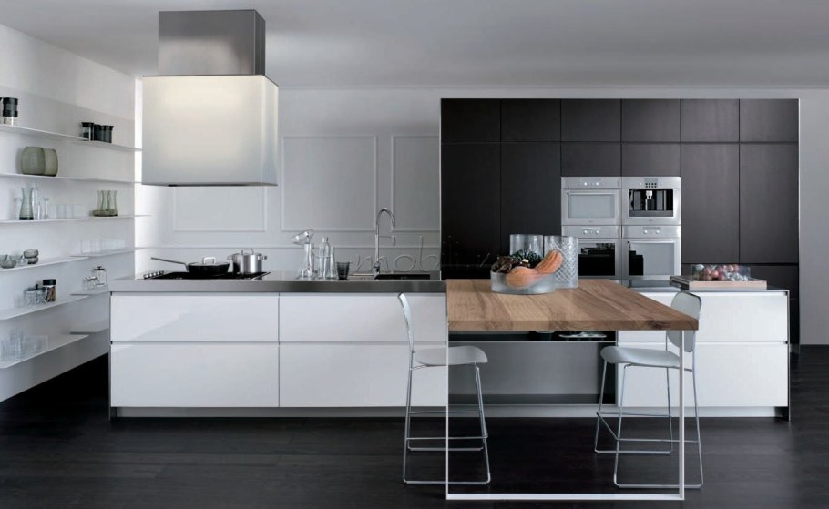 Белая кухня Италия Модерн