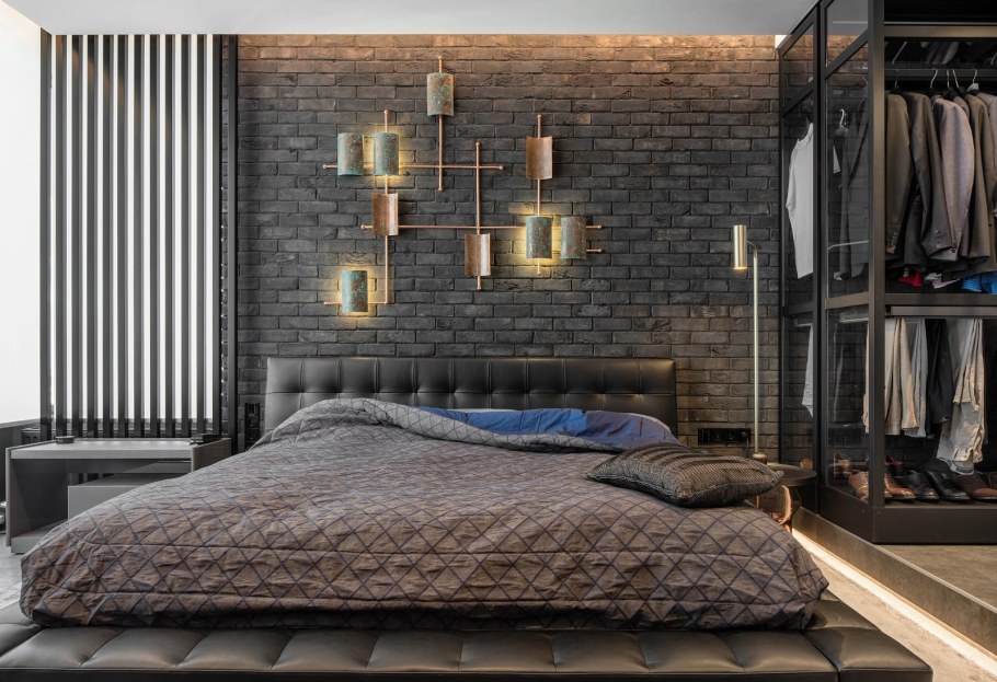 Spalnya стиле Loft Design